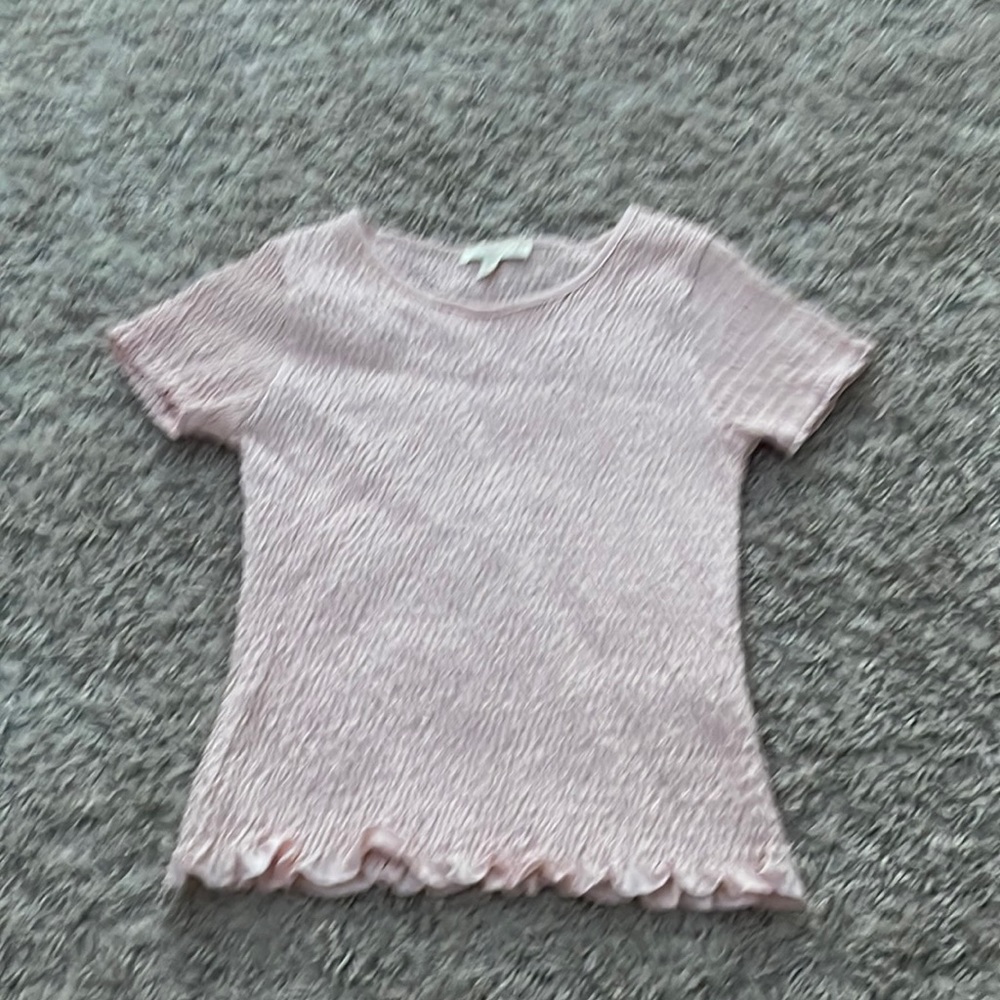 Lettuce skirt crop top, light pink